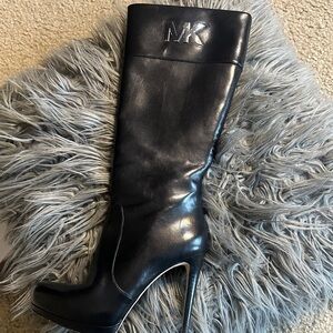 Michael Kors Glossy Black Tall Heeled Boots